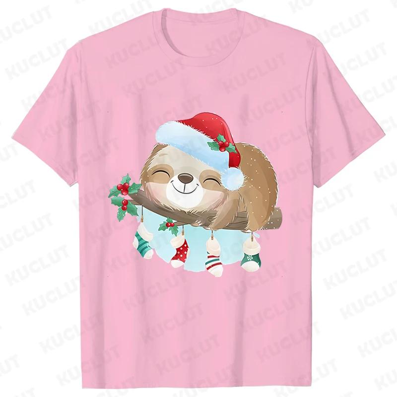 Módní lenochod tričko s krátkým rukávem Y2k trička pro ženy vtipná vánoční světýlka trička dámské halenky korejský ležérní streetwear