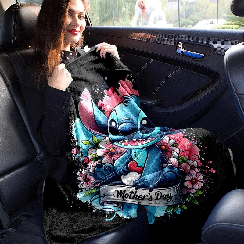 1pc Cute Stitch Printing Blanket - Soft, All-Season Throw for Living Room, Bedroom,Personalized Gift with Adorable Cartoon Design