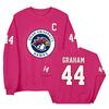Women's Casual Pullover Sweatshirt Letter Print Crewneck Long Sleeve Relaxed Fit University Style Athletic Top