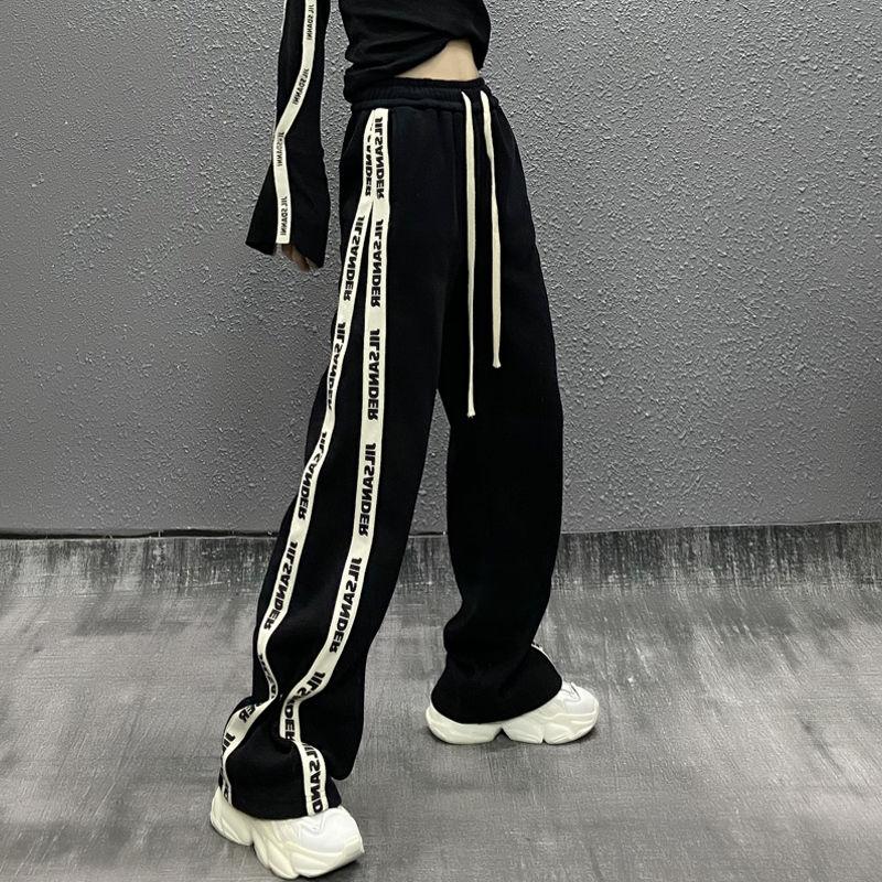 

Женская весенняя осенняя мода Harajuku Streetwear Прямые широкие брюки Женские свободные спортивные штаны с высокой талией Брюки-джоггеры 2023