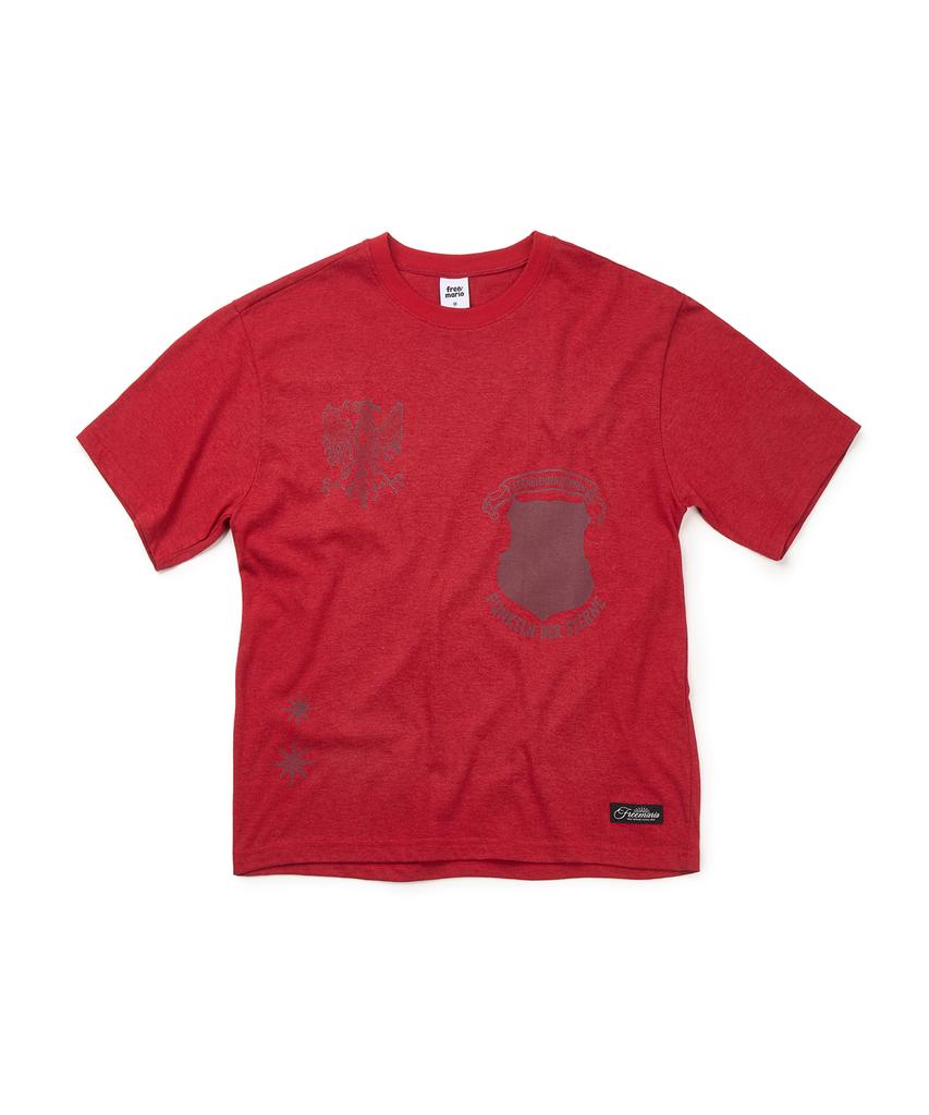 FREEMARIO Eagle Heraldry T-Shirt [Red]