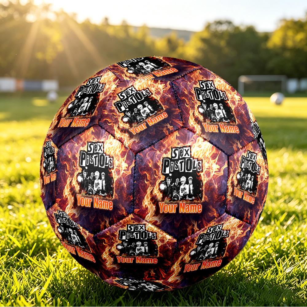 Sex Pistols Size 5 Football, Custom Name Text Personalized Soccer Ball Sport Training Gift