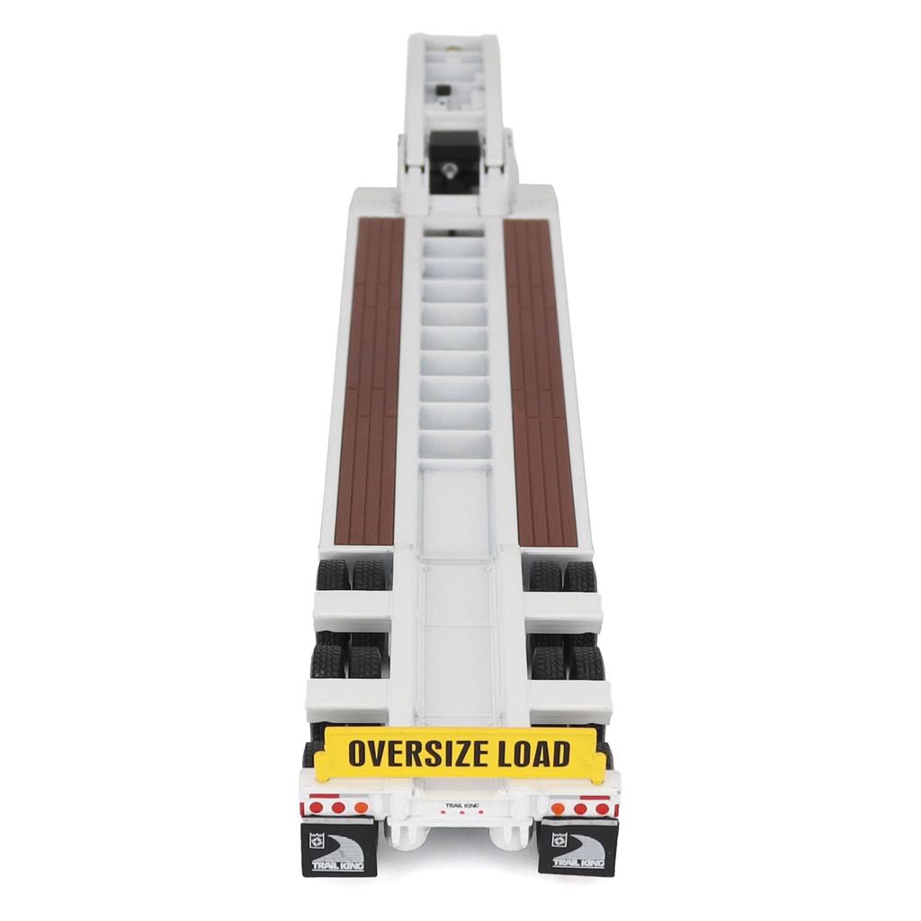 1:50 Scale Hydraulic Detachable Gooseneck Lowboy Trailer (White Regular Version) | Transport Series, 1:50 Scale Diecast Collectible Model 71138