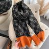 Cachecol de Inverno Espesso Quente de Luxo para Mulheres Xale e Envoltórios de Caxemira Pashmina Lenço de Pescoço Bufanda Feminino Longo com Franjas Echarpe