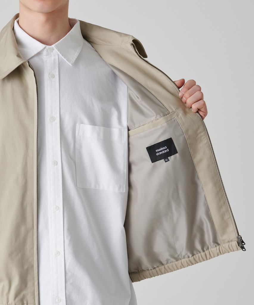 Musinsa Standard Cotton Minimal Blouson Jacket [Beige]
