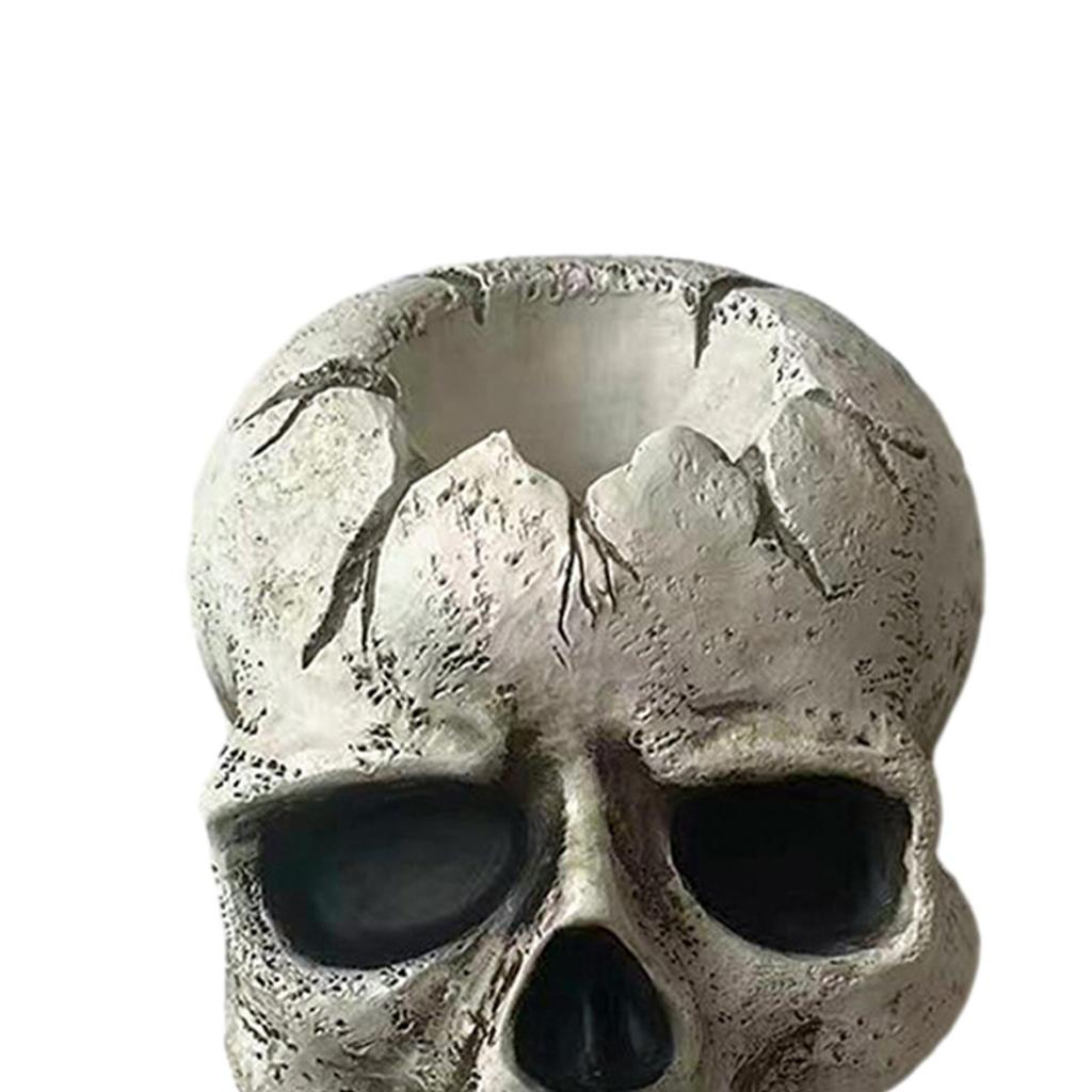 Halloween Skull Candle Holder Stand Candlestick Decorative Skeleton Head Shape Wall Decoration for