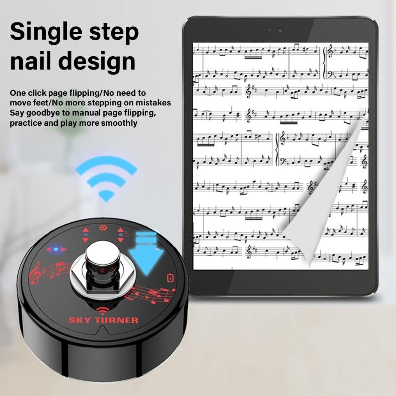 Wireless Connectivity Page Turner Pedal Wireless Page Turner Pedal Sheet Music Reading Controller with 4 Control Modes
