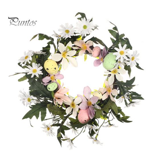 

Пасхальный венок из веток, весенний венок с искусственными цветами, пастельные яйца, подвесная гирлянда на входную дверь для внутреннего и наружного украшения, праздничные атрибуты B
