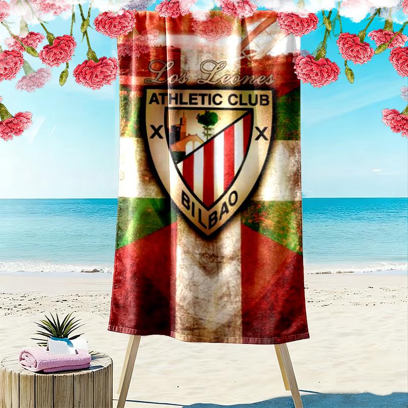 Telo Mare Stampato Athletic Club de Bilbao, Telo Grande Morbido Asciugatura Rapida per Spiaggia Campeggio Nuoto
