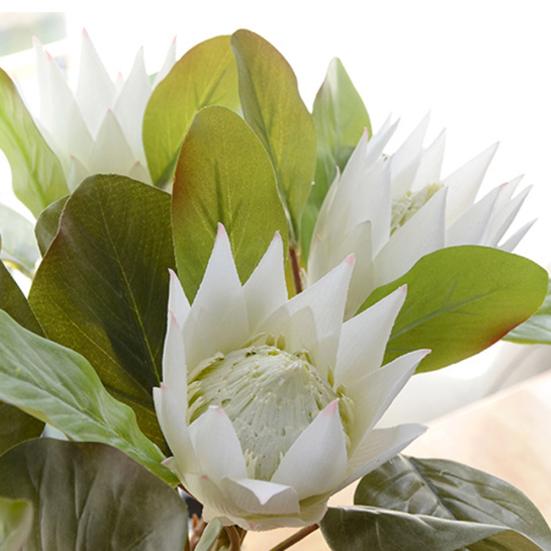 1Pc King Protea Artificial Flower Fake Plant DIY Wedding Bouquet Party Decor