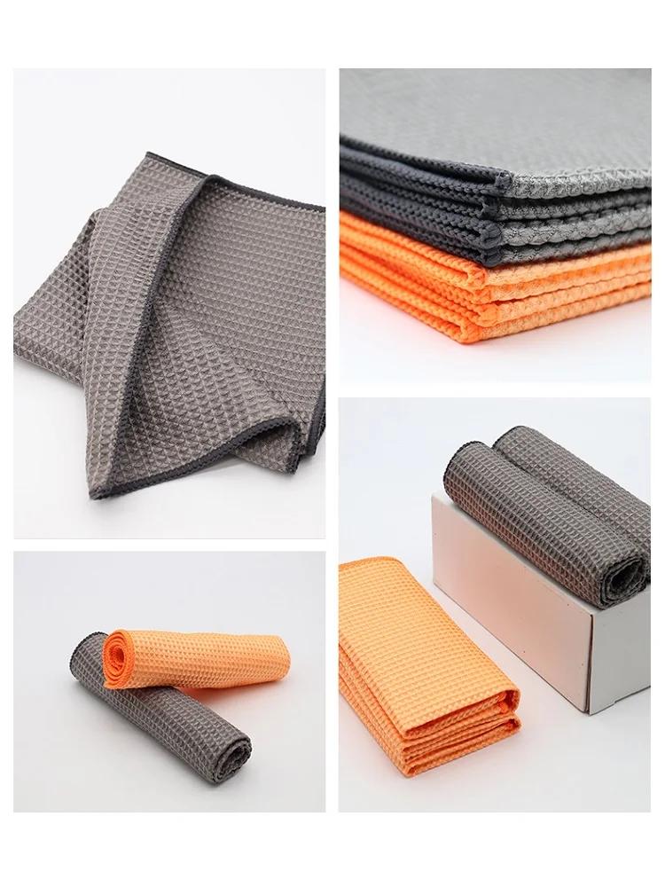 Microfiber Car Cleaning Cloth Water Absorbent Wax Polishing Glass Wash Towel Drying Detailing Waffle Weave