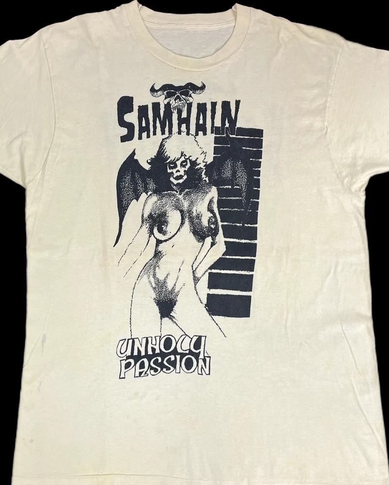Samhain Band Unholy Passion T-shirt WHITE Unisex S to 5Xl 1F1061 Unisex T-Shirt S