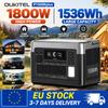 Estação de Energia Portátil OUKITEL P1500E Plus Potência de Saída 1800W 1536Wh LiFePO4 Família Acampamento ao Ar Livre Energia de Backup Energia Móvel