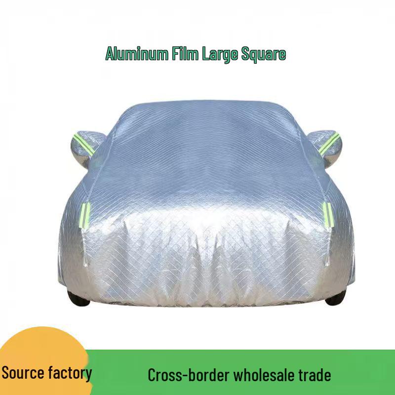 All-Weather Cotton-Padded Car Cover: Thickened, Snowproof, Sunproof, Rainproof with Sunshade Aluminum Film 3L 4700×1800×1500 (Sedan)
