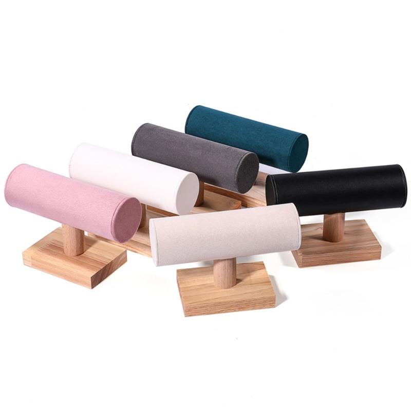 Wood Bracelet Display Stand Stylish Jewellery Holder Jewelry Storage Organizer for Wristchain Bangles Accessory Rack