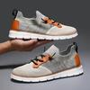 Men Casual Sports Shoes Anti Slip Wear-Resistant Breathable Cushioning Color Blocking Design Versatile Casual Sports Shoes