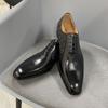 Oxford-Schuhe First-Layer Rindsleder Große Größe Klassisch Luxuriös Handgeschnitzte Oxford-Schuhe Formale Lederschuhe