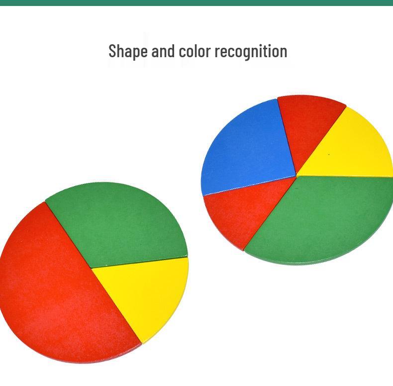 Montessori Math Fraction Puzzle Board for Early Education Kids