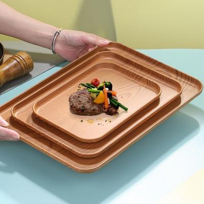 Nordische PP Palette Kunststofftablett Lebensmittel Brottablett Rechteckige Aufbewahrung Haushaltsküchenbedarf Hotelservice Tablett Dessert