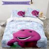 Barney 3pcs Bedding Set Duvet Cover Closure Includes 1 Duvet Cover & 2 Pillowcases for All Seasons Bedroom Home Dorm Decor