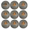 7/9Pcs Dumpster Flame Challenge Coin Double-sided Carved Metal Commemorative Medal Medallion Round Collection Coin Home Office Desk Decoration