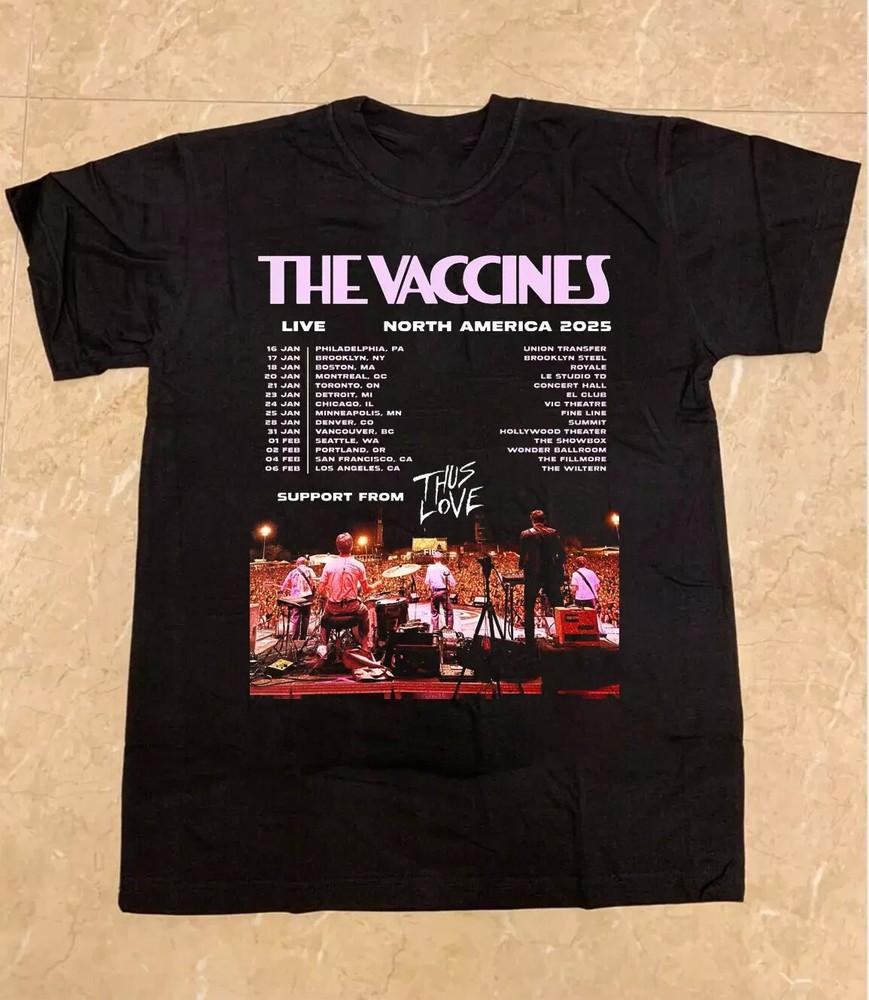 

The Vaccines to Play Canada on 2025 North American Tour S to 5XL Tshirt Unisex T-Shirt XXXL