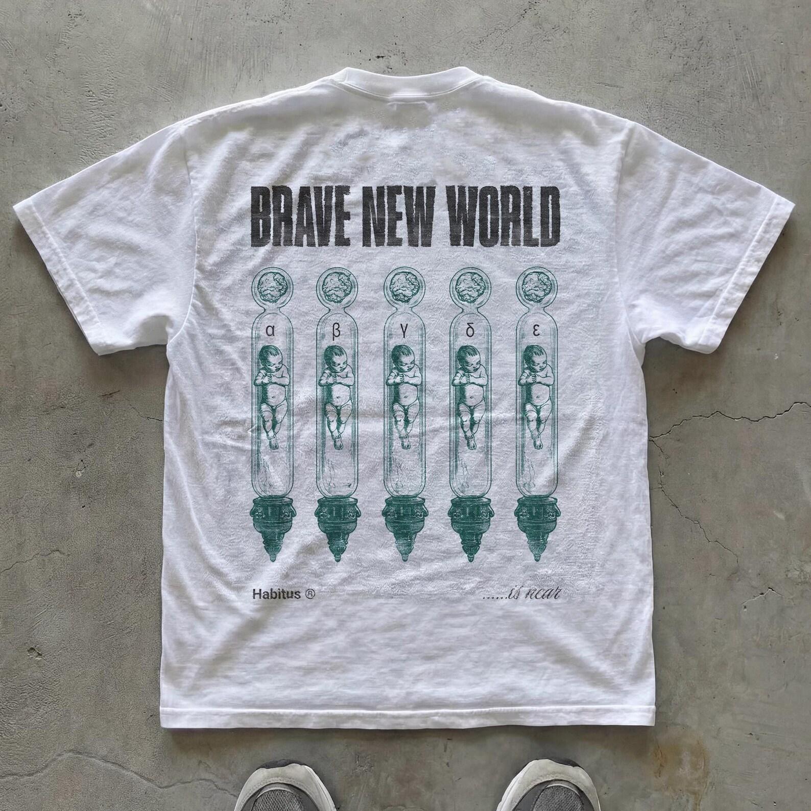 Brave New World Graphic Tee, Aldous Huxley Book Shirt L