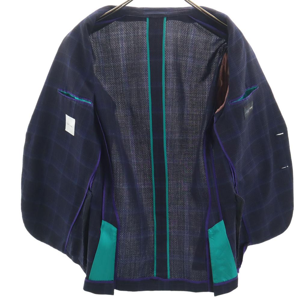 Paul Smith made in Japan Check Pattern tailored jacket M Navy Ancon Men's Used