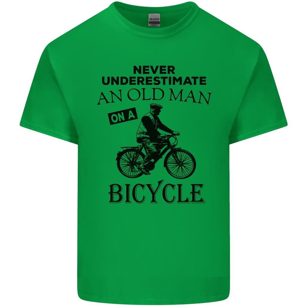 Cycling Never Underestimate Old Unisex Unisexs Light Cotton TShirt