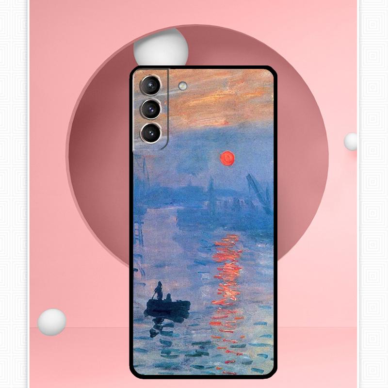 Claude Monet Art Painting Case For Samsung Galaxy S25 Ultra S21 S22 S23 S24 Ultra S9 S10 S20 Plus S25 FE Cover Funda