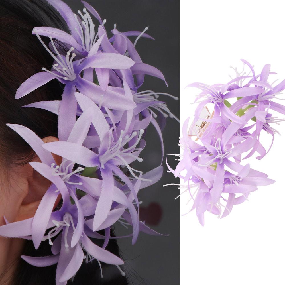Elegante Blume Seitenclip Tagundnachtgleiche Blume Simulationsblume Greifclip Haiklammer Haarkralle Hanfu