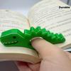 2pcs Dinosaur Thumb Bookmarks - Green Dinosaur Design, Durable PP Material, Portable Page Separator, Ideal for Book Lovers, Teachers, Students