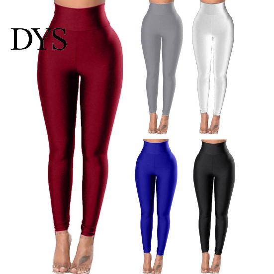 Running Pants Women Yoga Solid Color Hip Lift Skinny High Stretch Trousers Spring Gym Autumn Slim Fit Seamless Fitness Ankle Length Leggings