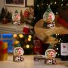 Lewondr Christmas Snow Christmas Tree Snow Globe with Automatic 8 Christmas Automatic Christmas Home Christmas Santa Globe with Fireplace Base Globe,
