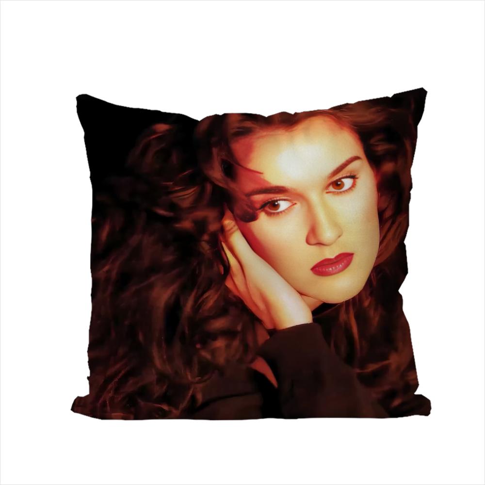 

Singer CCeline Dion Pillow Case For Car Sofa Decorative Home Doublesided Print Plush Square Throw Pillow Cushion Cover 30x30cm