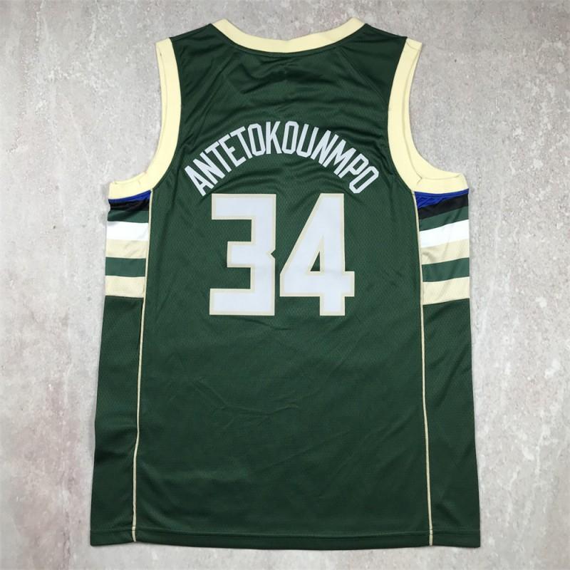 Basketball Jersey Giannis Antetokounmpo Milwaukee Bucks 34 Breathable Sports Uniform Men Women