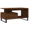  Coffee Table, Brown Oak 90x49x45 Cm, Wood-based Material