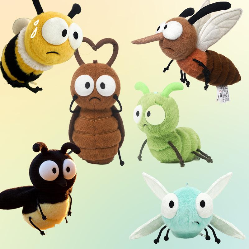Favorite Toy Unisex Hot Creative Mosquito Bee Cockroach Insect Serie Plush Toy Funny Stuffed Animal Doll Soft Honeybee Toy Plushie Unique Funny Gift