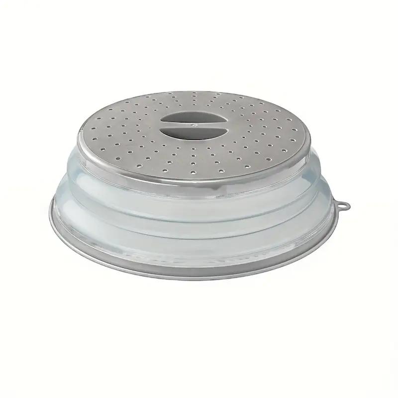 

Крышка от брызг для микроволновой печи, складная крышка для пищевой тарелки, сушилка для посуды, микроволновая печь, брызгозащитная крышка, кухонная крышка для приготовления пищи 1PCS серый