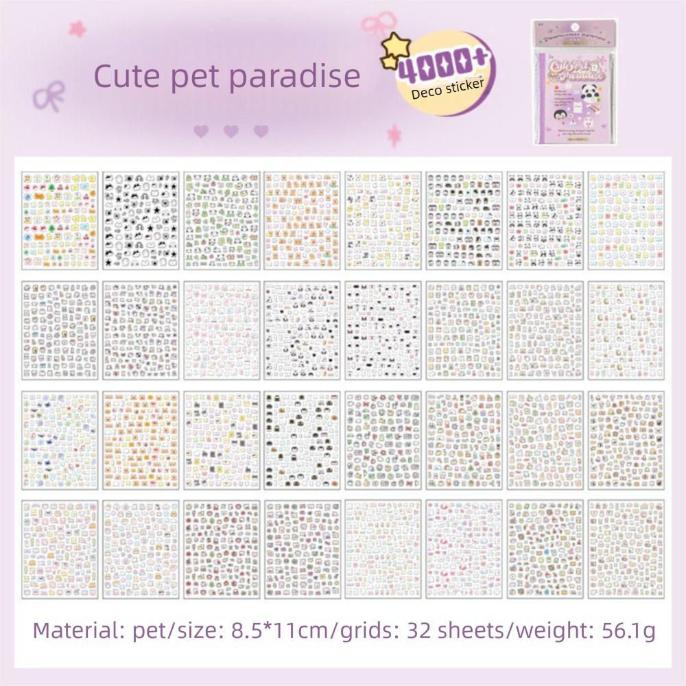 

32Pcs/Set Soft Embossed Cup Stickers No-Repeat Cartoon Stickers for Nail Art Decoration