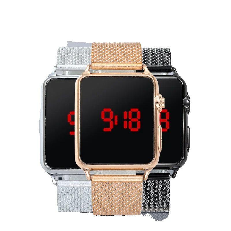 The electronic watch with a simple, elegant, fashionable and light luxury alloy strap is suitable for giving as a gift