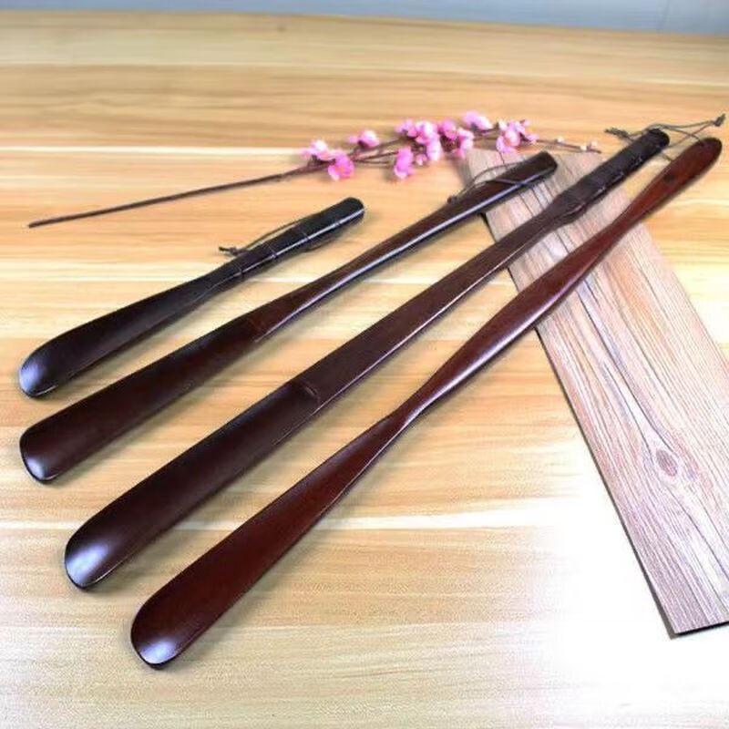 Premium Long Handle Walnut Wood Shoehorn