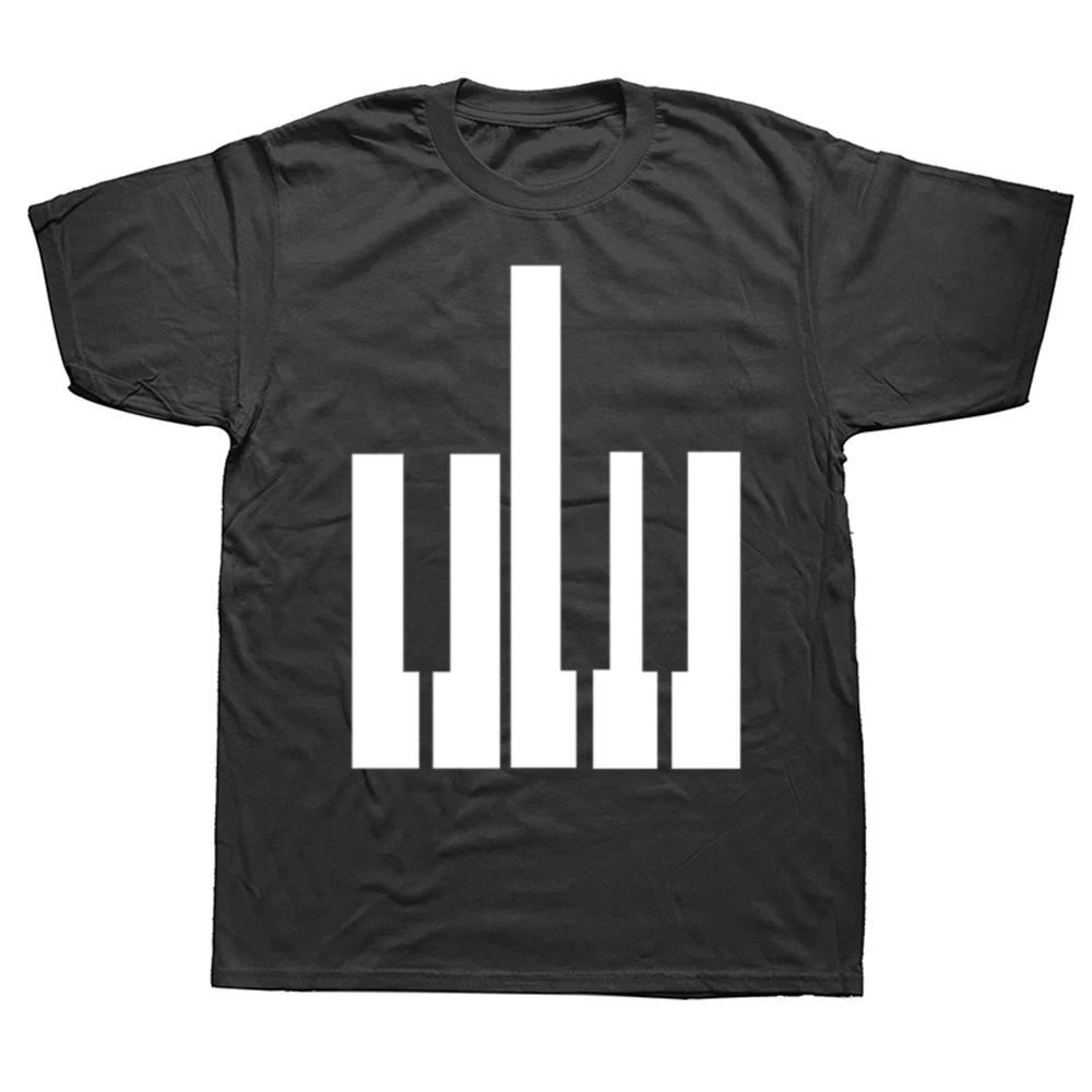 Funny Born To Be Piano Teacher Music Band Keyboard Player Graphic T-shirts Men Fashion Casual Tshirt Cotton Loose T Shirt