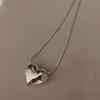 New Ladies Alloy Simple Heart Pendant Fashion Thin Chain Necklace Korean Popular Women Charm Collar Jewelry Party Gift