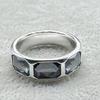 The Best-selling Exquisite Gray Gemstone Geometric Ring of 2026, Suitable As a Jewelry Gift for Couples
