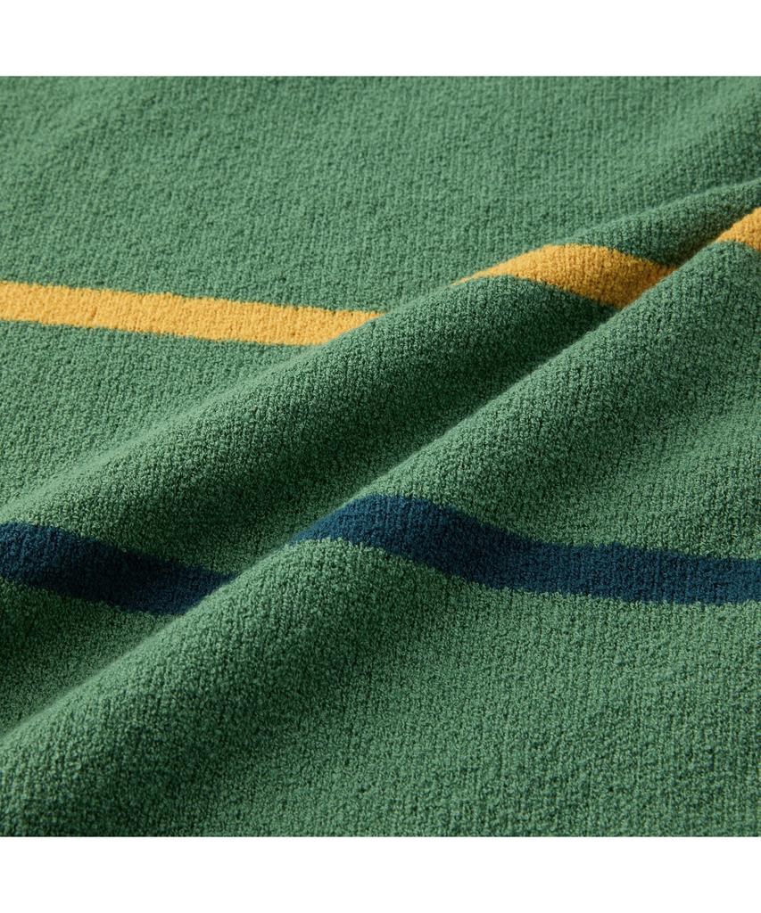 Henlikoteun [British Sporting Club] Stripe Short-Sleeves Open-Polo Knit Abwam26761Grx