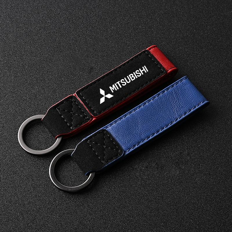 gzbf5 Zinc Alloy Keychain Car Emblem Keyring Pendant Buckle For Mitsubishi Lancer EX Asx Outlander Pajero L200 Galant Auto Accessories
