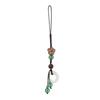 Vintage Style Wooden Plum Blossom Woven Ring Wall Round Bead Tassel Phone Chain