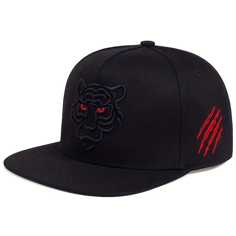 Women Tiger Embroidery Hip-Hop Hats Spring Autumn Adjustable Casual Snapback Baseball Caps Outdoor Use Sunscreen Hat For Men And
