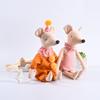 Cotton Fabric Little Mouse Rat Toy With Clown Clothes Pacification Doll Stuffed Animal Toy  Gift